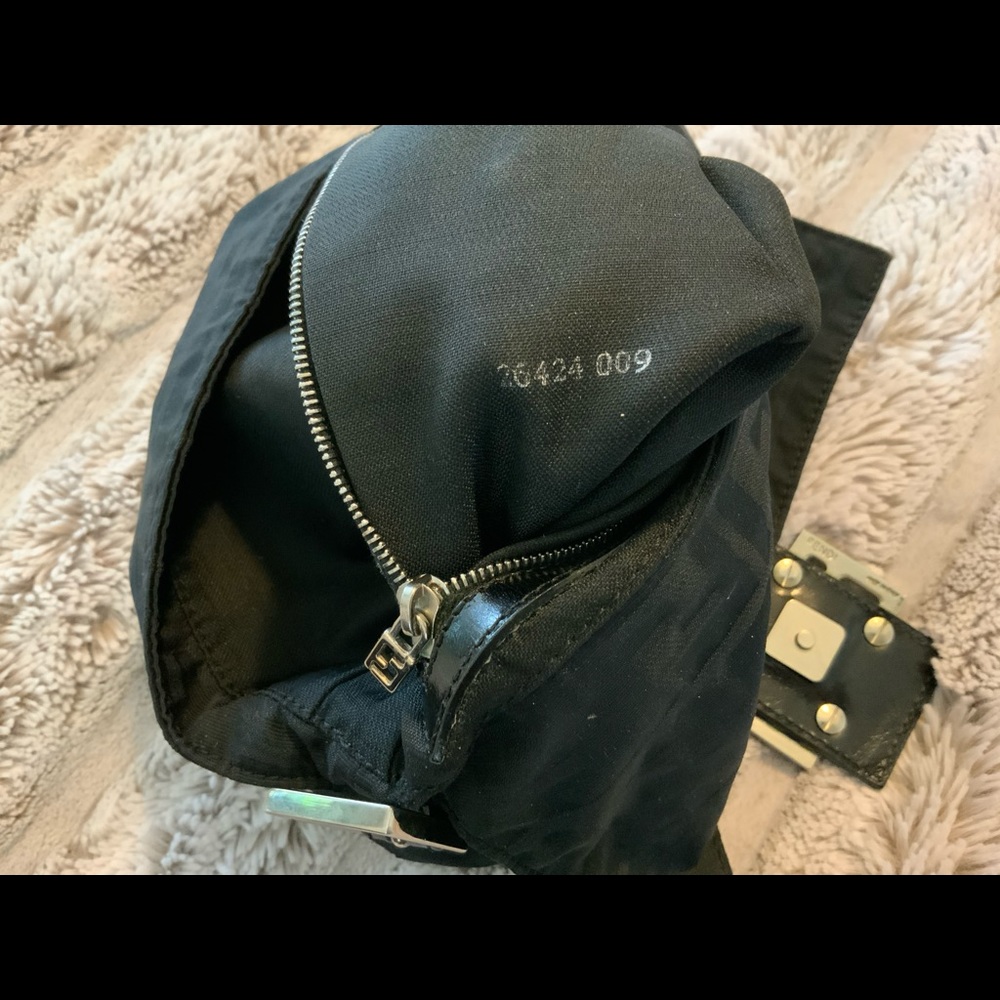 Fendi Zucca Baguette black nylon w/ silver - Picture 5 of 7